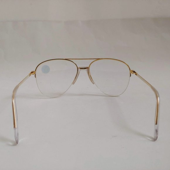 (NWT) Vintage 90's Aviator Metal Bi-Focal Reading Glasses (S. Gold) - Picture 3 of 4